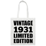 93rd Birthday Vintage 1931 Limited Edition - Tote Bag White