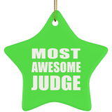 Most Awesome Judge - Star Ornament