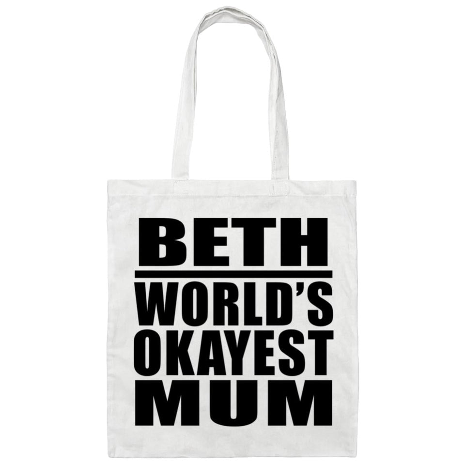 Beth World's Okayest Mum - Tote Bag White