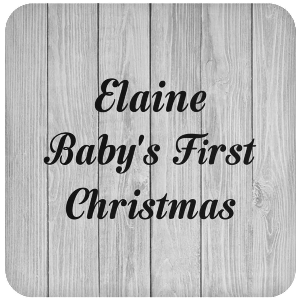 Elaine Baby's First Christmas - Drink Coaster F