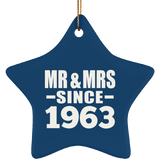 61st Anniversary Mr & Mrs Since 1963 - Star Ornament