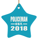 Policeman Established EST. 2018 - Star Ornament