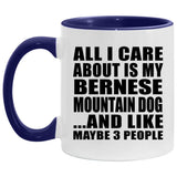 All I Care About Is My Bernese Mountain Dog - 11oz Accent Mug Purple