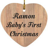 Ramon Baby's First Christmas - Heart Ornament C