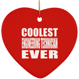 Coolest Engineering Technician Ever - Heart Ornament