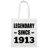 111th Birthday Legendary Since 1913 - Tote Bag White