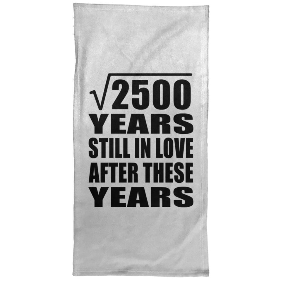 50th Anniversary Square Root of 2500 Years Still In Love - Hand Towel