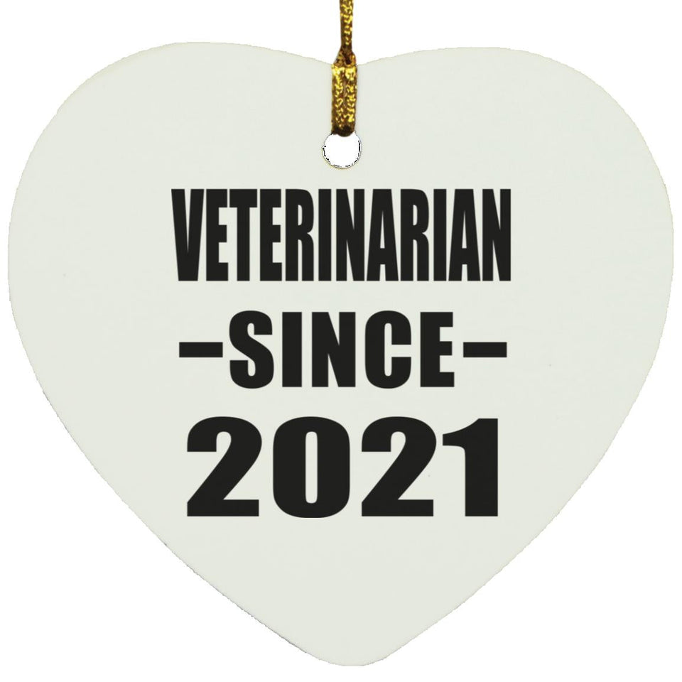 Veterinarian Since 2021 - Heart Ornament