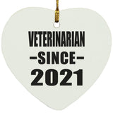 Veterinarian Since 2021 - Heart Ornament
