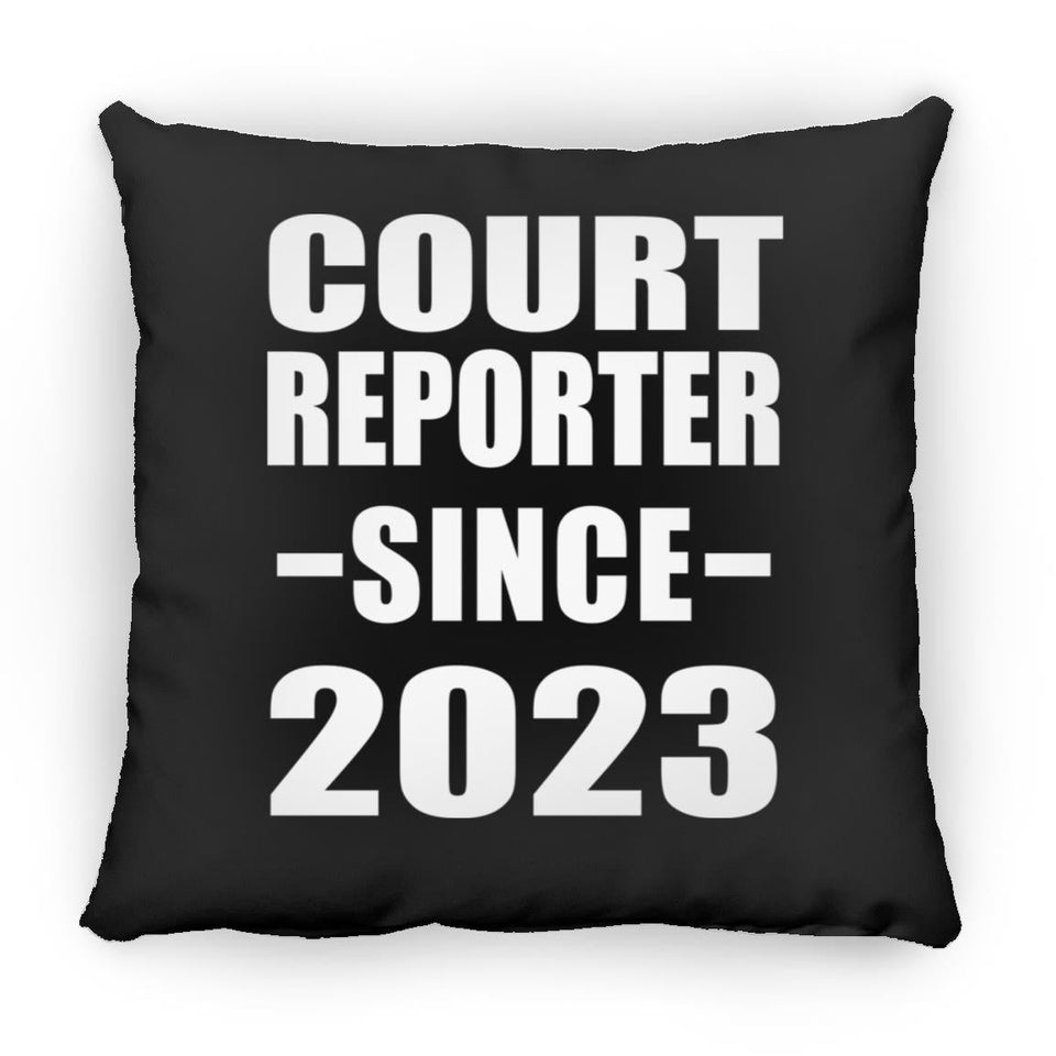 Court Reporter Since 2023 - Throw Pillow Black