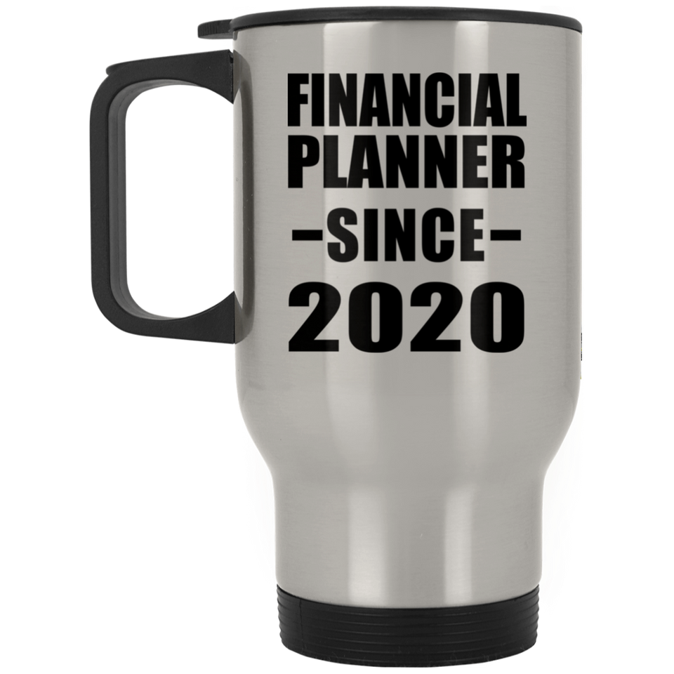 Financial Planner Since 2020 - Silver Travel Mug