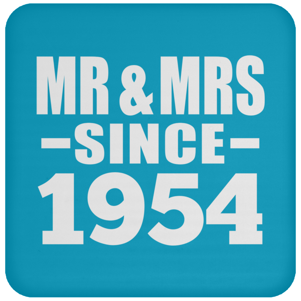 70th Anniversary Mr & Mrs Since 1954 - Drink Coaster