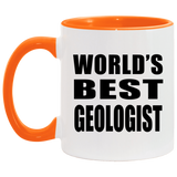 World's Best Geologist - 11oz Accent Mug Orange
