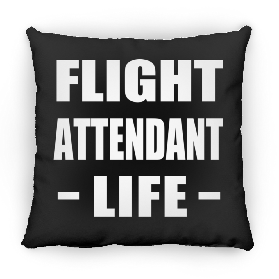 Flight Attendant Life - Throw Pillow Black