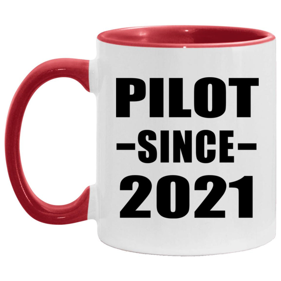 Pilot Since 2021 - 11oz Accent Mug Red