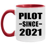Pilot Since 2021 - 11oz Accent Mug Red