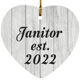 Janitor Established Est. 2022 - Heart Ornament F