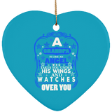 Grandpa Is Like An Angel Takes You Under His Wings - Heart Ornament
