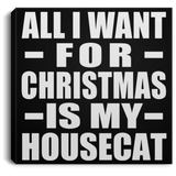 All I Want For Christmas Is My Housecat - Canvas Square