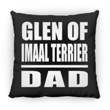 Glen Of Imaal Terrier Dad - Throw Pillow Black