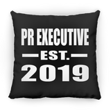 Pr Executive Established EST. 2019 - Throw Pillow Black