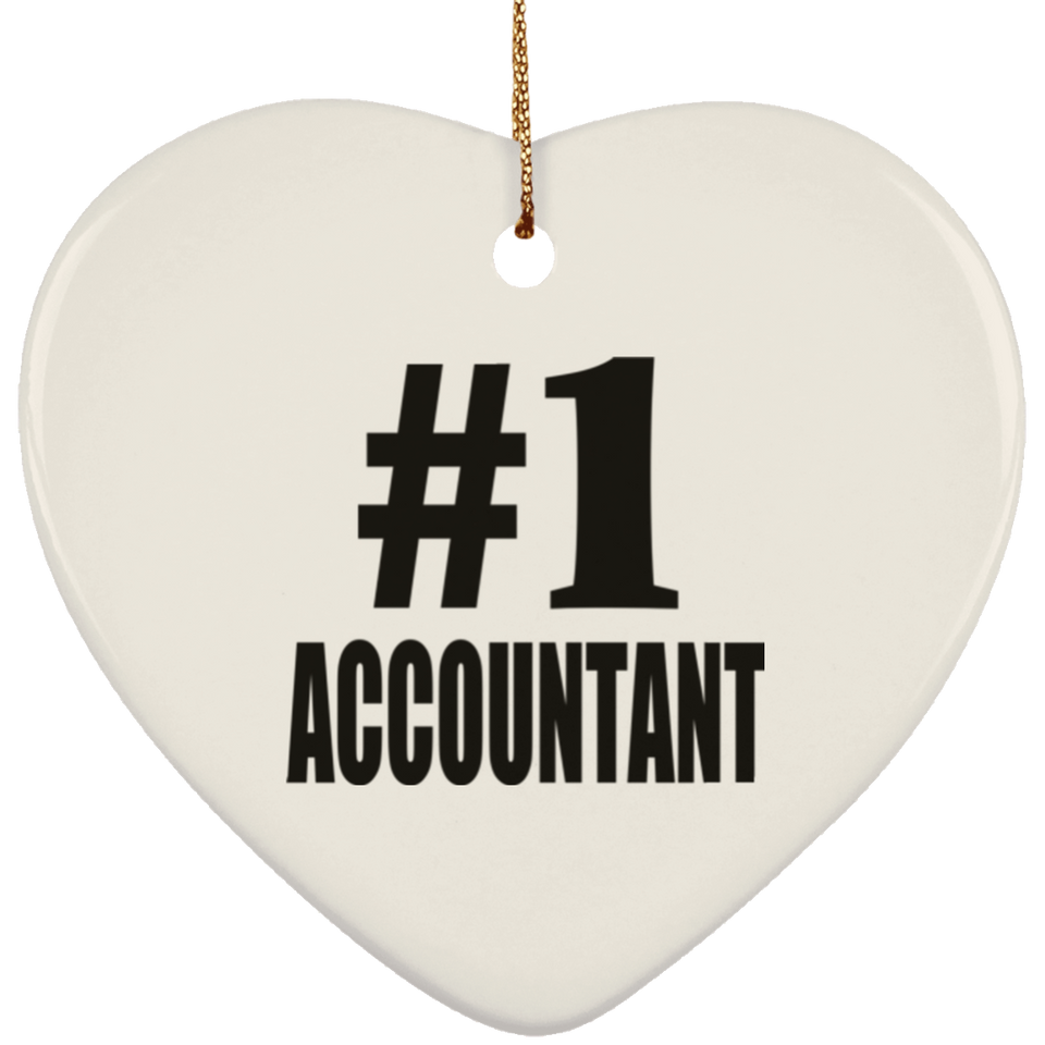 Number One #1 Accountant - Heart Ornament