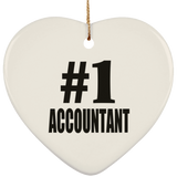 Number One #1 Accountant - Heart Ornament