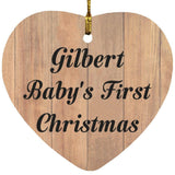 Gilbert Baby's First Christmas - Heart Ornament C