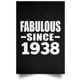 86th Birthday Fabulous Since 1938 - Poster Portrait