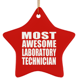 Most Awesome Laboratory Technician - Star Ornament