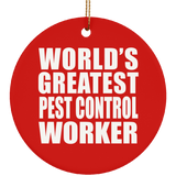 World's Greatest Pest Control Worker - Circle Ornament