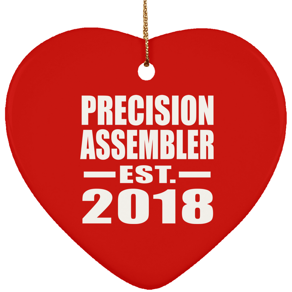 Precision Assembler Established EST. 2018 - Heart Ornament