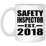 Safety Inspector Established EST. 2018 - 11 Oz Coffee Mug