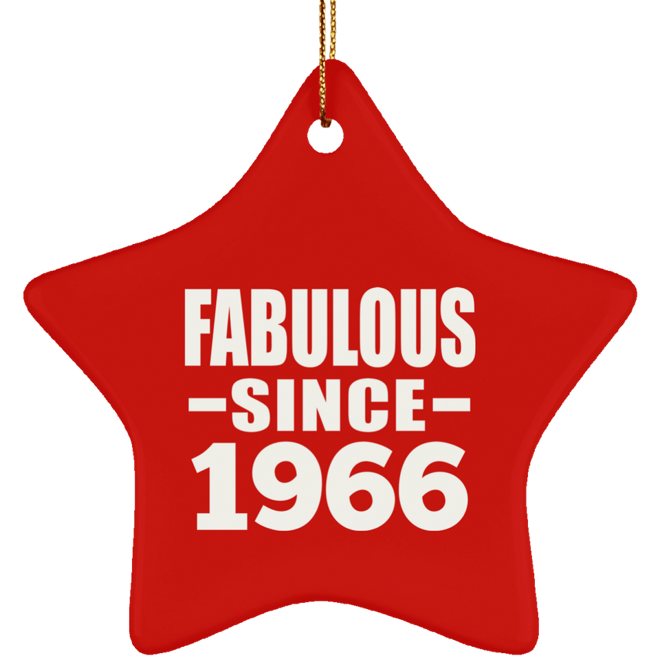 58th Birthday Fabulous Since 1966 - Star Ornament