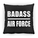 Badass Air Force - Throw Pillow Black