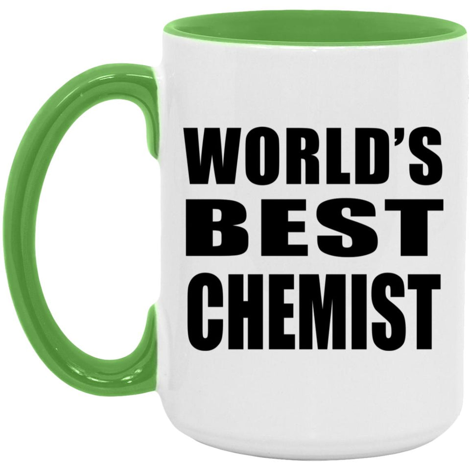 World's Best Chemist - 15oz Accent Mug Green