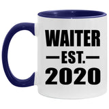 Waiter Established EST. 2020 - 11oz Accent Mug Purple
