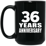 36th Anniversary 36 Years - 15 Oz Coffee Mug Black