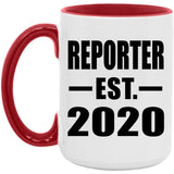 Reporter Established EST. 2020 - 15oz Accent Mug Red