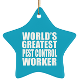 World's Greatest Pest Control Worker - Star Ornament