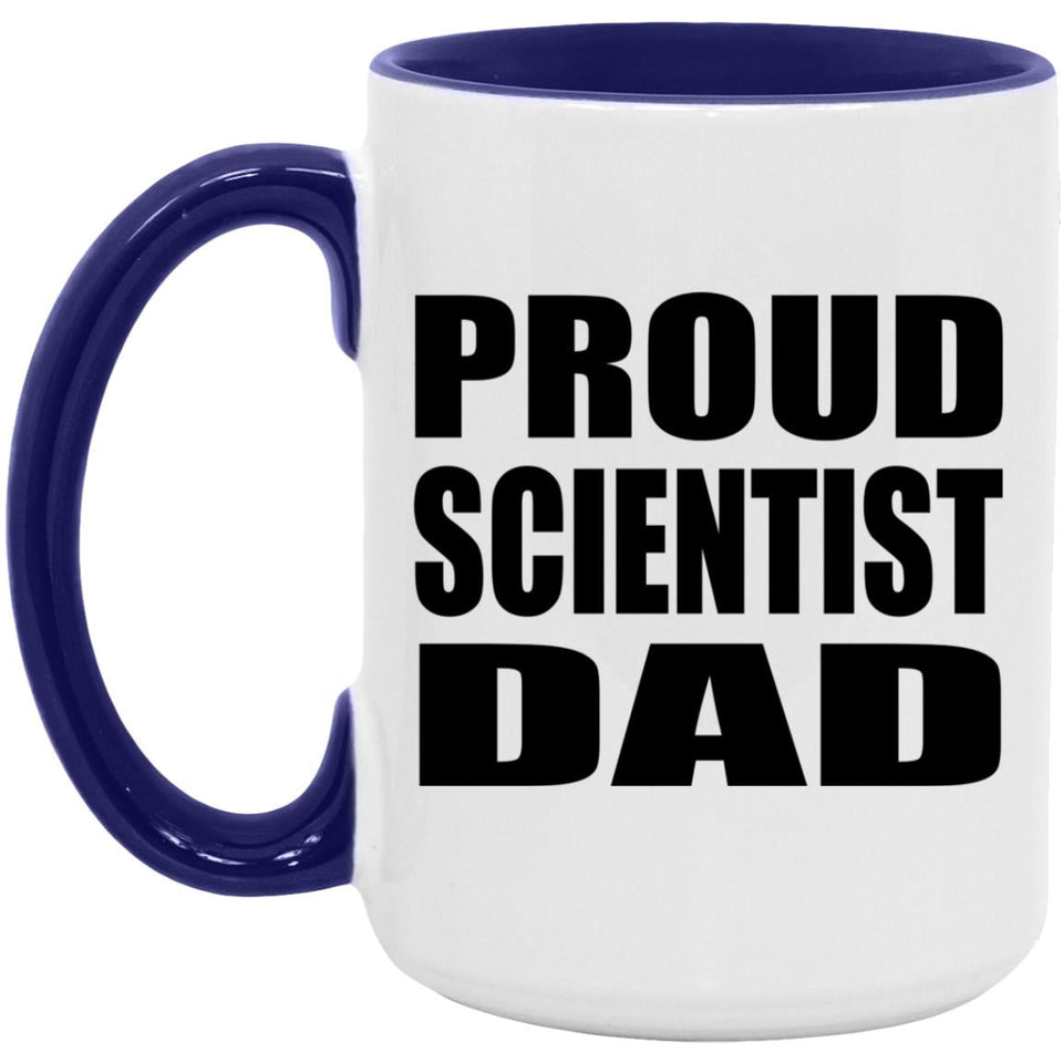 Proud Scientist Dad - 15oz Accent Mug Purple
