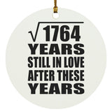 42nd Anniversary Square Root of 1764 Years Still In Love - Circle Ornament