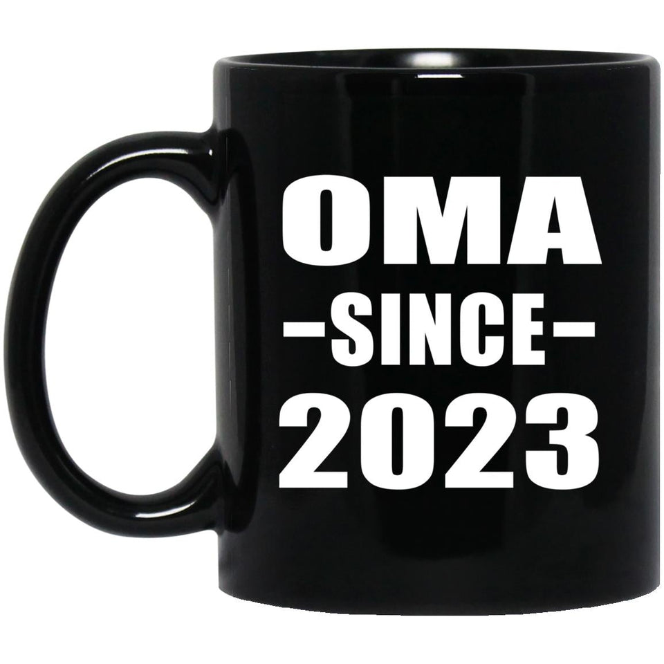 Oma Since 2023 - 11oz Coffee Mug Black