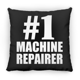 Number One #1 Machine Repairer - Throw Pillow Black