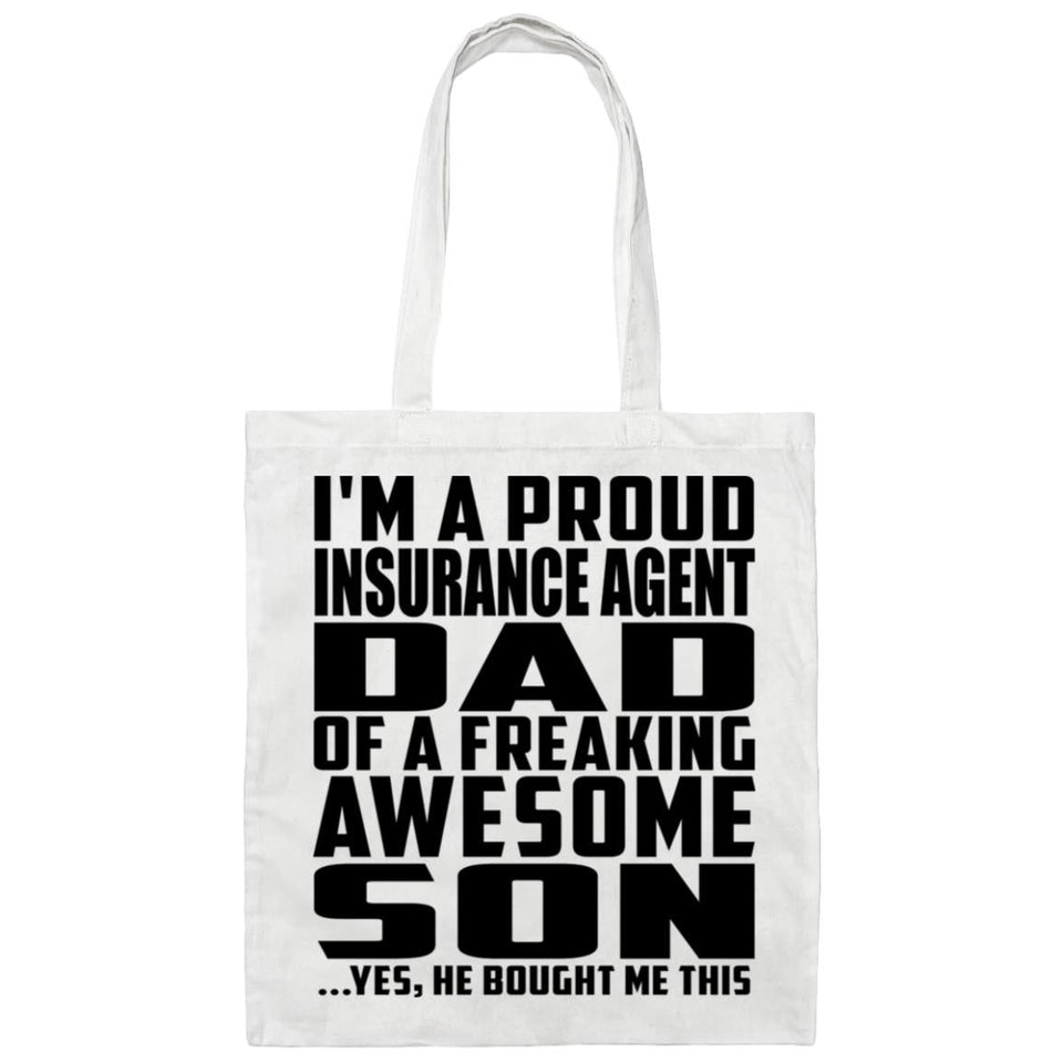 Proud Insurance Agent Dad Of Awesome Son - Tote Bag White