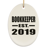 Bookkeeper Established EST. 2019 - Oval Ornament