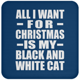 All I Want For Christmas Is My Black And White Cat - Coaster