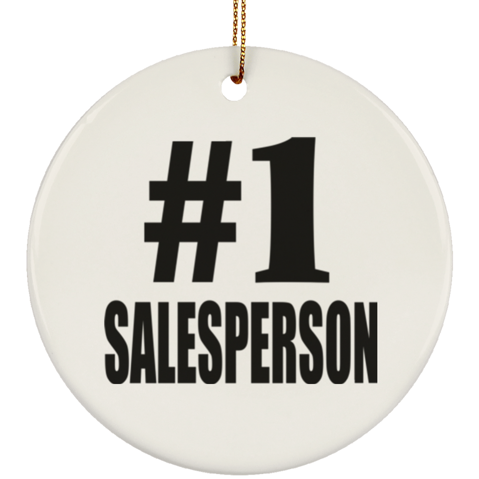 Number One #1 Salesperson - Circle Ornament