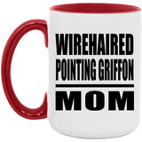Wirehaired Pointing Griffon Mom - 15oz Accent Mug Red
