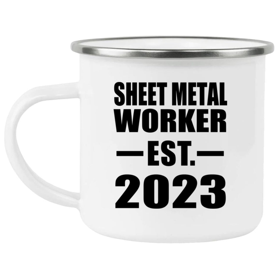 Sheet Metal Worker Established EST. 2023 - 12oz Camping Mug